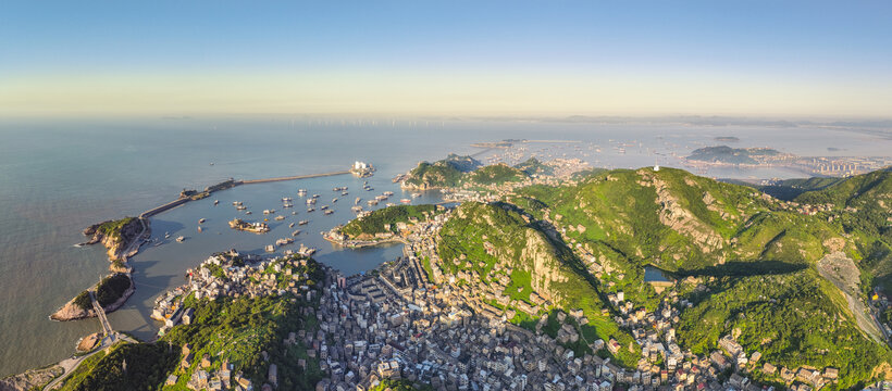 中国浙江温州温岭石塘半岛全景