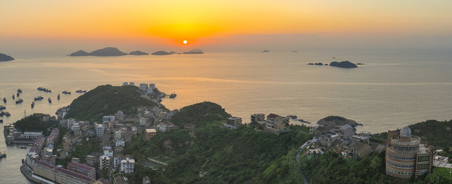 中国浙江温州石塘半岛日出