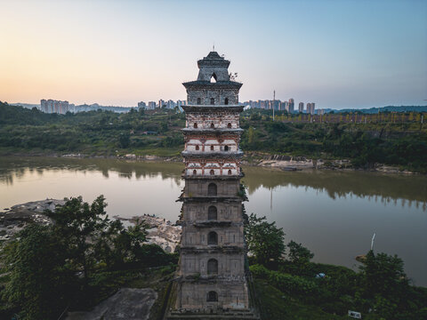 广安白塔风景