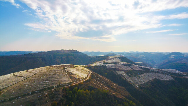 延安山地苹果航拍