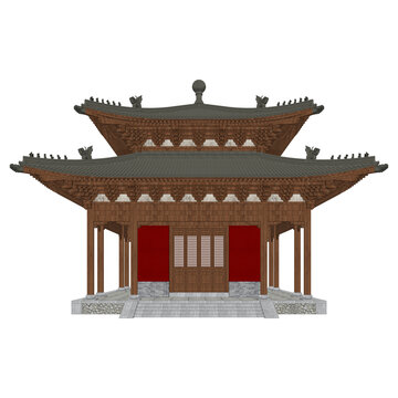 重檐攢尖立面效果