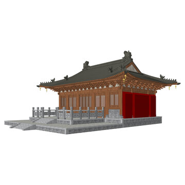 觀音殿軸測效果
