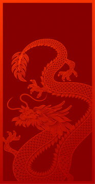 龍紅色圖案