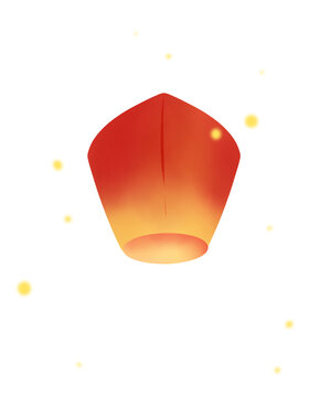 孔明燈與螢火蟲