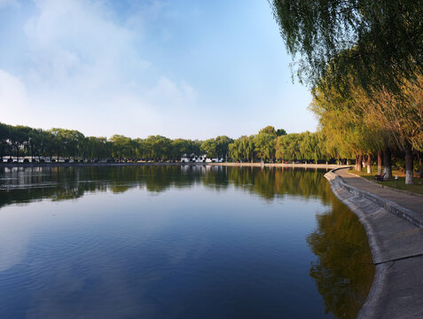 小湖边景色