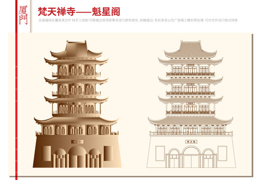 廈門梵天禪寺魁星閣