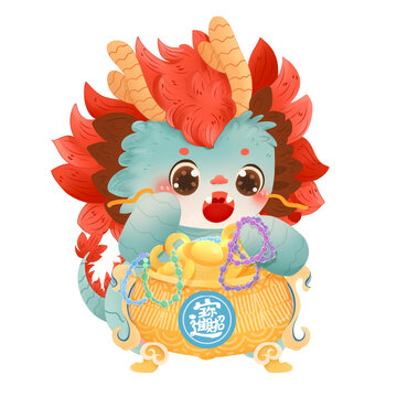新年聚寶盆龍