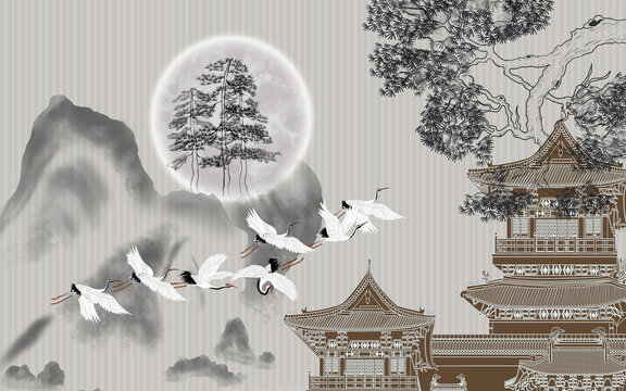 古風(fēng)閣樓背景