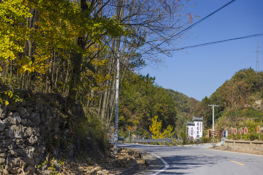 秋天的山路