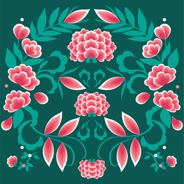 牡丹花紋