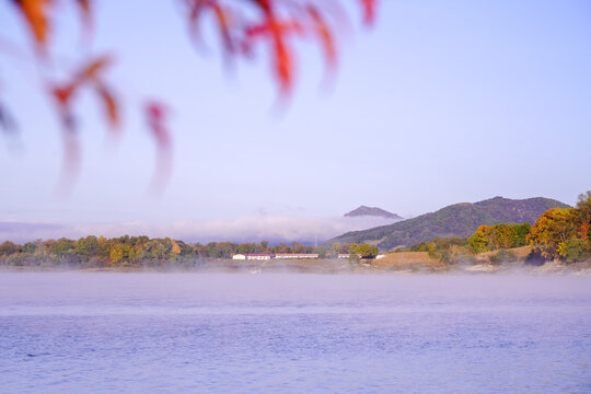 松花湖晨雾