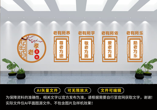 養(yǎng)老院文化墻展板
