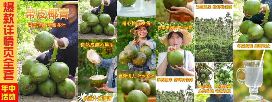 帶皮椰青詳情頁(yè)