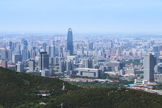 山东济南城市航拍大景