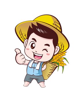 卡通可愛小農(nóng)夫