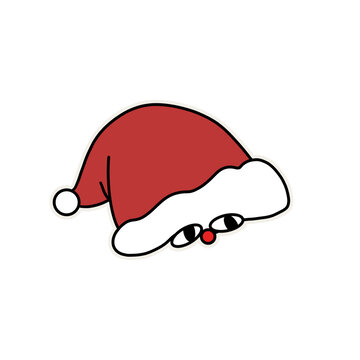 圣誕帽貼紙