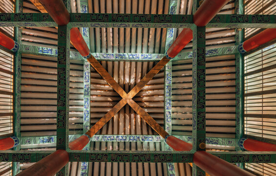 柳州文庙传统中国木制建筑房顶