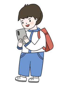 小學生沉迷玩手機電子產品
