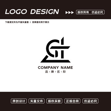 GT字母logo標(biāo)志