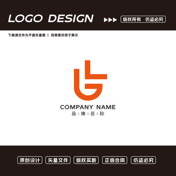 GL字母logo标志