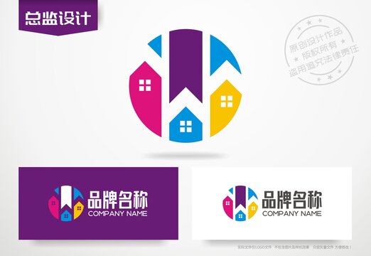 小房子logo游乐场标志