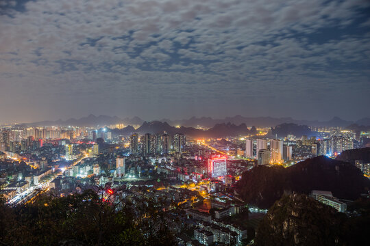 柳州鱼峰区夜景