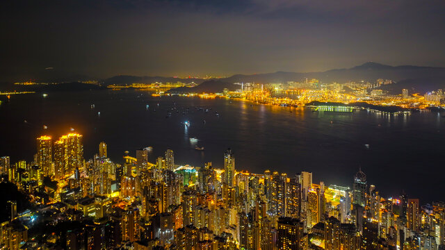 香港维多利亚港夜景