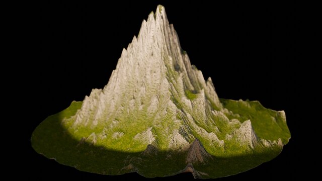 透明图层雪山模型alpha