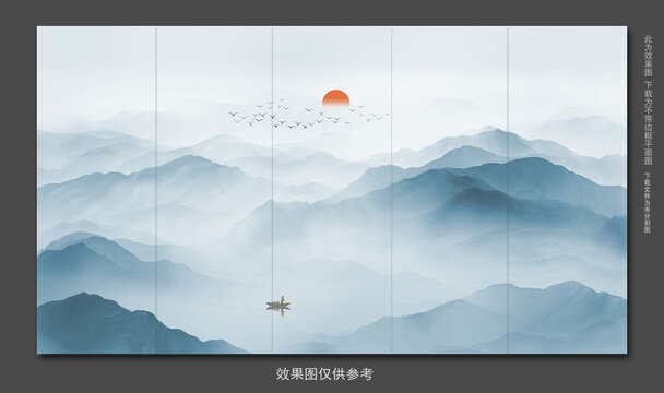 聚寶盆山水畫
