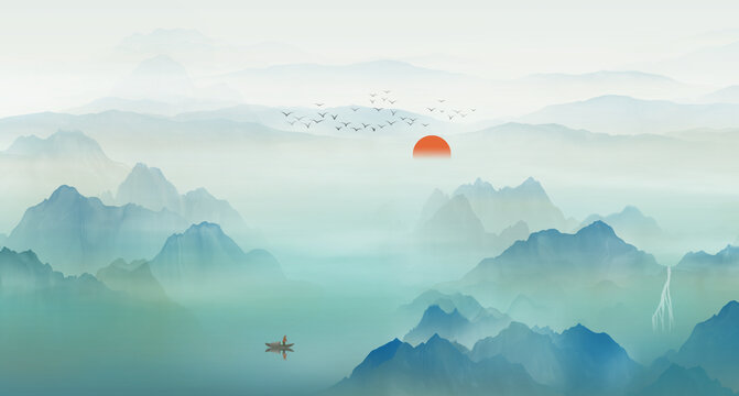 水墨山水畫