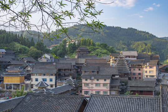 侗族村寨民族建筑