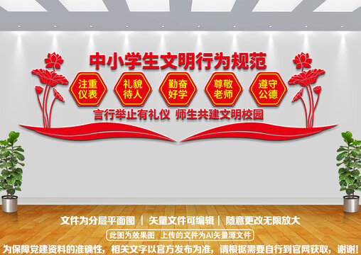 中小學(xué)生文明行為規(guī)范文化墻