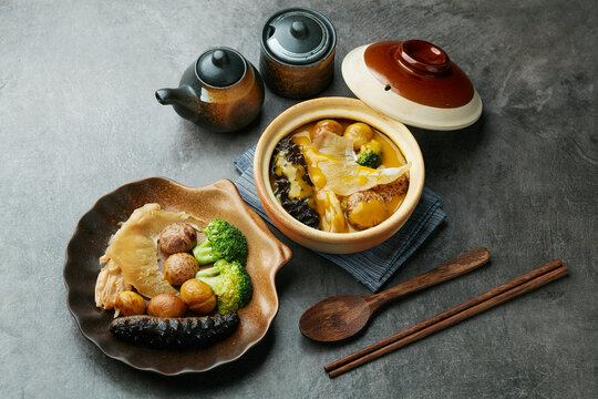 海螺肉花胶金汤捞饭