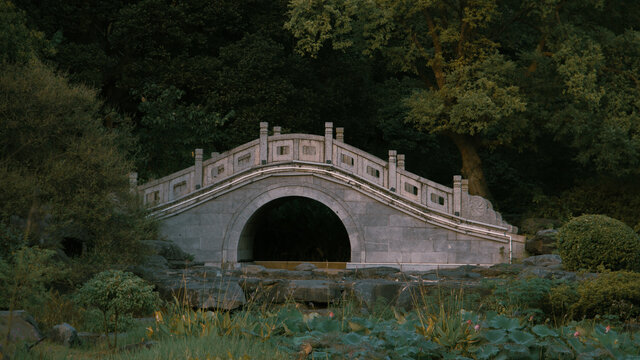 园林里的拱桥