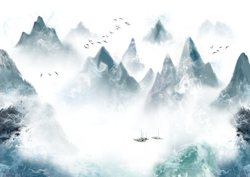新中式山水畫