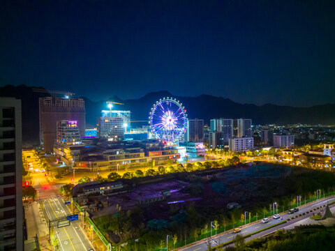 摩天轮地标夜景