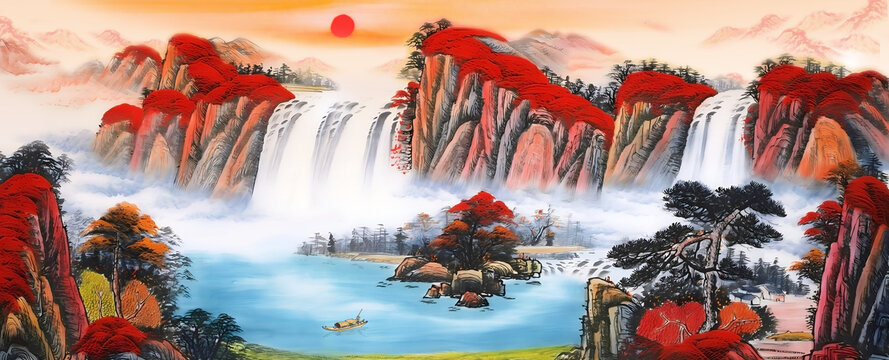鴻運當(dāng)頭國畫