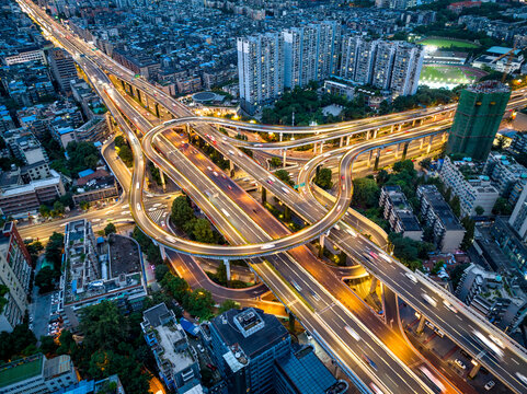 城市立交桥夜景