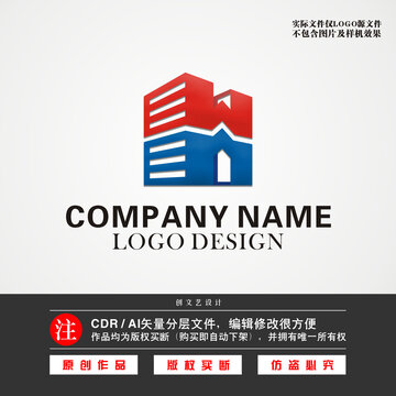 WH字母LOGO建筑LOGO