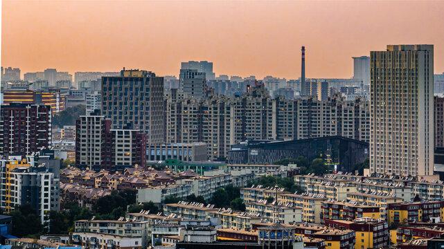 中国长春市城区建筑景观