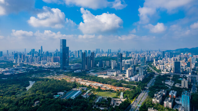 城市发展深圳高楼建筑交通