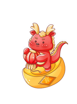 萌龍拿燈籠