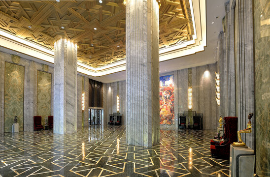 星级酒店大厅室内装饰设计建筑