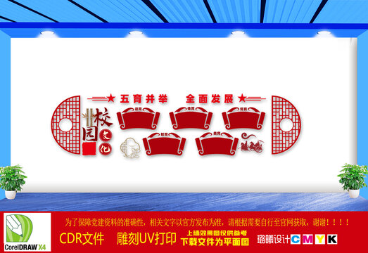 五育并舉全面發(fā)展文化墻