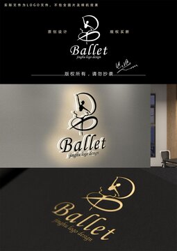 字母B芭蕾舞logo