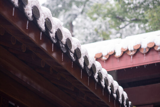 浙江杭州三天竺法喜寺雪景