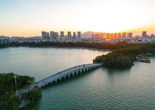 泉州西湖日落