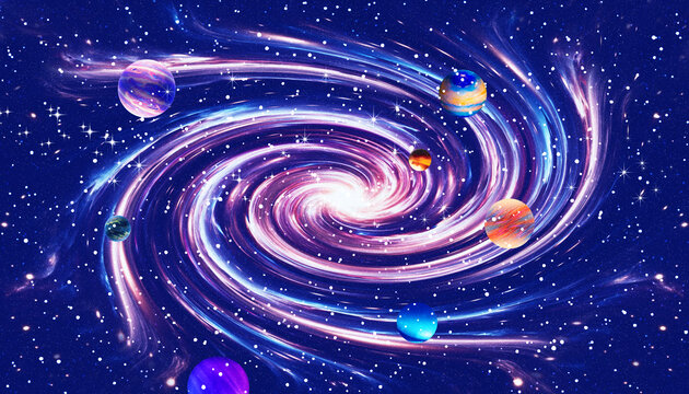 旋渦星空高清裝飾畫