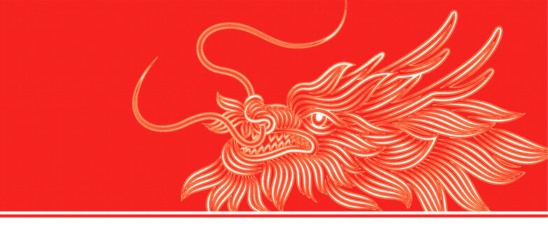 龍插畫矢量背景