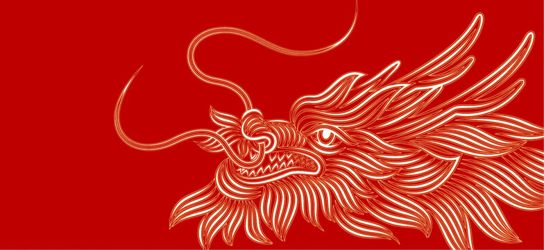 龍頭矢量封面背景